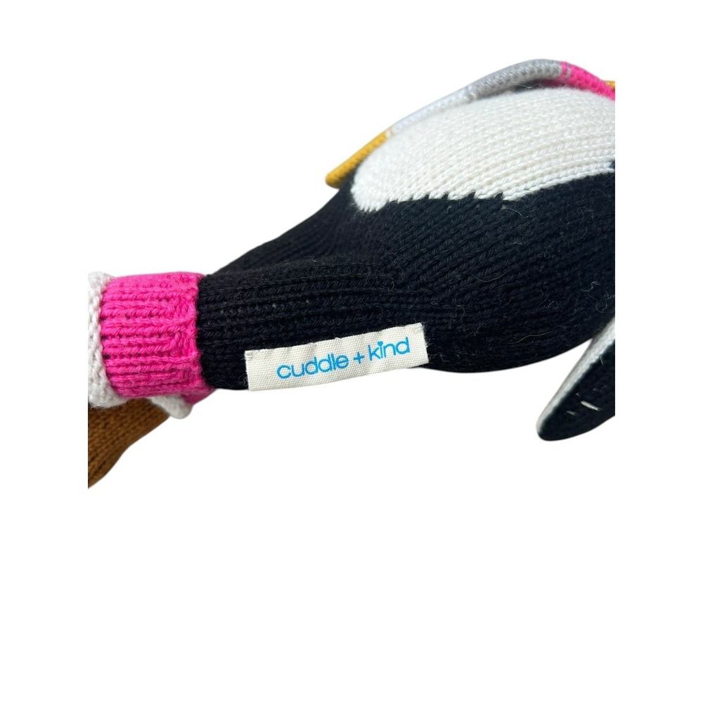 Cuddle‎ & Kind Everest Penguin Pink Gray Scarf Hat Hand Knit Plush Doll Peru - Picture 6 of 7